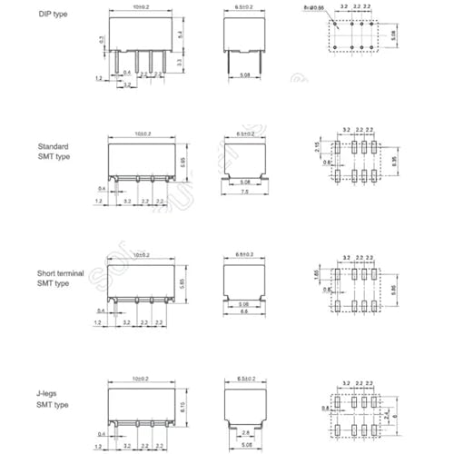 Relais HFD4 2A commutation basse tension stable pour signal SMD - 7