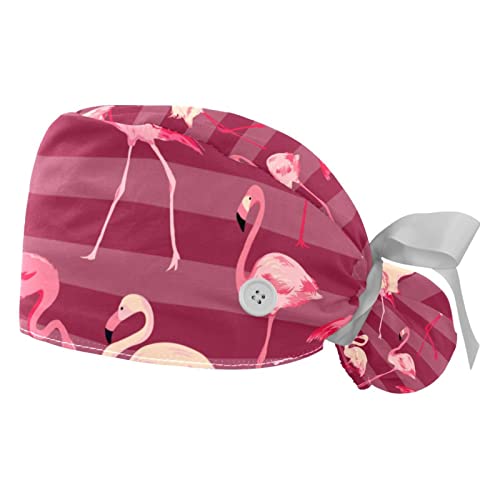 Chapeaux bouffants JDEZ à rayures et flamants roses pour professionnels
