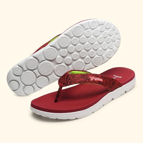 Image of YOHO Fauna 002 V-Strap Slippers for Women | Lightweight EVA Comfort | Platform Sole | Breathable Fabric Upper | Shock Absorption | Water-Resistant | Easy to Style