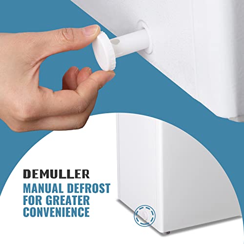 Chest Freezer Small Deep Freeezer with 2 Removable Baskets, Compact Freezer with Digital Control Panel accurate to 1 ℉, Mini Freezer for Homes Garages Basements White
