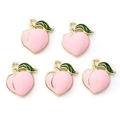 Peach Enamel Charms_100 pcs