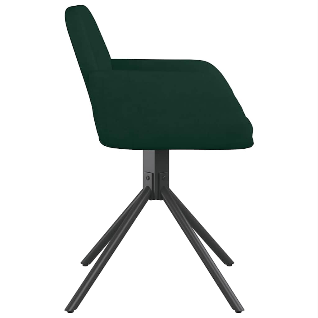 Generisch Set di 2 sedie girevoli per sala da pranzo, in velluto verde