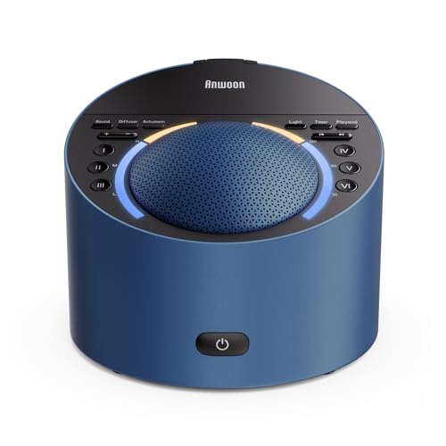 ANWOON Sound Machine & Night Light, Premium Metal Shell with