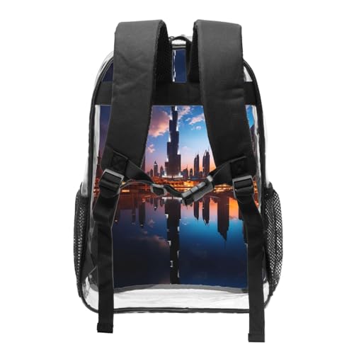 Dubai Sidewinder Tower Large capacity backpack, large capacity black edge backpack,2
