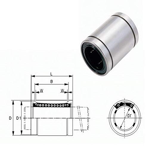 10 pièces/Ensemble CNC roulements linéaires LM8 LM8UU LM3UU LM10UU LM16UU LM6UU LM12UU LM14UU Douille linéaire 8mm for tiges Rail pièces d'arbre linéaire (Outer Diameter : LM10LUU)