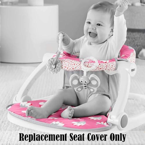Image of Replacement Part for Fisher-Price Sit-Me-Up Floor Seat - GBL23 ~ Replacement Seat Cover in Pink and White