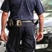 Black Police Badge Holder, Universal Leather Police Badge Holder Belt Clip with Spring Clip and Neck Chain
