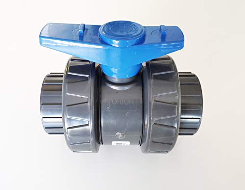 Lot de 2 Vannes 63mm INTERPLAST à coller double union démontable 6,3cm PN16 PVC PRESSION