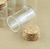 50 pz/lotto 30*40mm 15 ml Bottiglia di Vetro Vasi di Vetro provetta Tappo di Sughero Piccante Bottiglia di Stoccaggio Contenitore fiale Mestiere