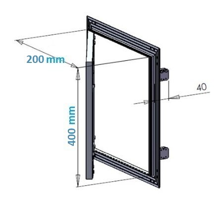 SYSTERM Inspection Valve, 200 x 400 mm, Plasterboard, 12.5 mm KRAL17, Inspection Door, Inspection Maintenance Door, 20 x 40 cm, Maintenance Flap, Maintenance Opening with Aluminium Frame, Suitable for Wet