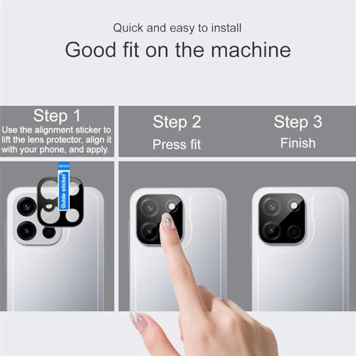 Image of FabeKee Camera Lens Protector Compatible With OnePlus Nord 6 9H Tempered Glass, Anti-Scratch, HD Clear, Easy Installation, Ultra-Thin Camera Lens Protection