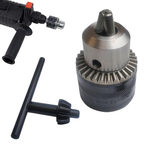 Zahnkranzbohrfutter 1,5-13 mm - 1/2-20UNF, hochwertiges Vollmetall Bohrfutter, Zubehör für Bohrhämmer, Bohrfutter Adapter für Schlagbohrmaschinen, Bohrhämmer, Bohrmaschinen