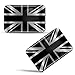Biomar Labs® 2 x Aufkleber 3D Gel Silikon Silber Stickers England UK Grossbritannien Flag Flagge Fahne Auto Motorrad Fahrrad Fenster Tür PC Handy Tablet Laptop F 125