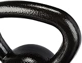 Amazon Basics Żeliwny kettlebell, 6 kg, czarny