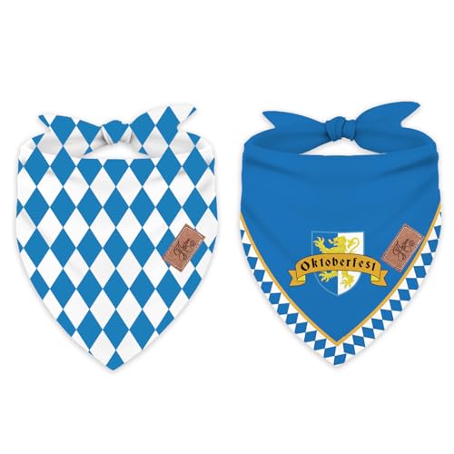 JarThenaAMCS 2Pcs Oktoberfest Dog Bandana German...