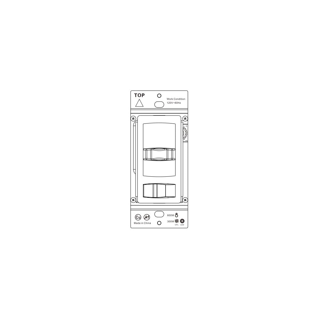 Dimmer Switch for LED Lights,Single Pole/3-Way LED Slide Dimmer,1PK | Wall Plate Included,for 300W Dimmable LED/CFL Lights and 600W Incandescent/Halogen,No Neutral Wire Required,ETL Listed,White