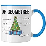 Trendation - Mathe Mathelehrer Tasse Mathematiker Geschenk Geometree Spruch Physik Physiker Geschenkidee Weihnachten Geschenke Physiklehrer (Blau)