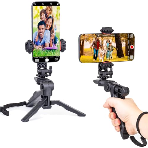 Zeadio Trépied stabilisateur pour téléphone portable, perche à selfie, support de table pour tous les smartphones