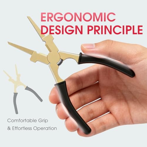 Image of YESWELDER 8 inch MIG Welding Pliers, Anti-Rust and Durable High-Carbon Steel, Black&Golden All-In-One Multifunctional MIG Pliers for Professional Welding
