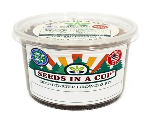 Seeds In A Cup | Pear Tree Seed Starter Grow Kit, Recyclable Planter w. Lid, Nutrient-Rich Premium Soil, Non GMO Seeds, Easy Instructions, Indoor Outdoor Kit, Great Gift Idea