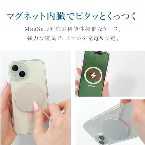 Coque iPhone 15 Pro MagSafe holdit ultra fine et transparente rose - 2