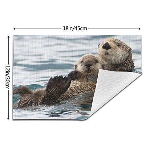 Otter Printed Placemats Place Mats For Kitchen Dining Table,Heat-Resistant Anti-Skid Stain Washable Pvc Table Mats #TOP2