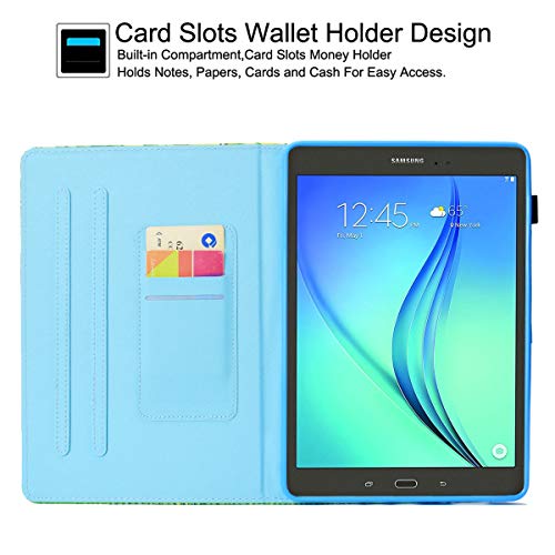 Galaxy Tab A 9.7 Case With Stylus Holder, Newshine Synthetic Leather Anti-Slip Stand Cover Auto Wake/Sleep For 2015 Samsung Galaxy Tab A 9.7 Inch Tablet (Sm-T550 P550) - Wintersweet #TOP1
