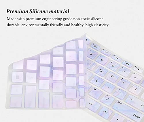 Keyboard Cover Skin For 14 Inch Hp Pavilion X360 14 14-Fq/Dq/Dk/Dh/Ds/Df/Cf/Cd/Ba/Bf/Bw Series 14-Dk1013Dx/Dk1003Dx/Dk0002Dx 14-Dq1043Cl 14-Fq0013Dx, Hp 14" Laptop Keyboard Protector-Marble #TOP3