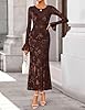 ZESICA Women's 2025 Bell Long Sleeve Floral Maxi D... #2