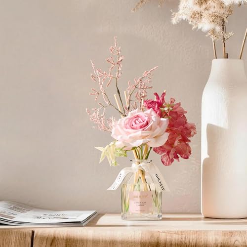 Airkeep Raumduft mit Duftstäbchen 120ml – Citrus Rose Garden – Duftstäbchen Diffuser mit Blumen – Geschenkidee für Frauen & Mütter – Deko für Bad, Wohnzimmer & Schlafzimmer