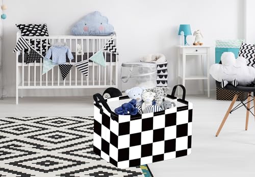 Image of Baby Storage Basket Nursery Box Laundry Hamper Organization Bins for Toys and Clothes with Handles