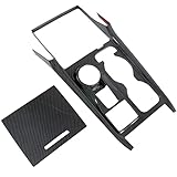 HIGH FLYING for Ford Explorer 2020 2021 2022 2023 2024 Car Accessories Center Console Gears Shift Overlay Cover ABS Carbon Fiber Grain 2pcs (Not Fit RHD)