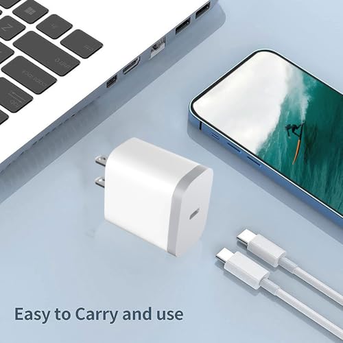 2 Pack USB C Charger Block, Fast Charging Wall Charger USBC Power Adapter Type C Brick Cube, 4 FT Long USB C Cord with Fast Charging Block Compatible for i Phone 16/16 PL/16 PM/15/15 PL/15 PM