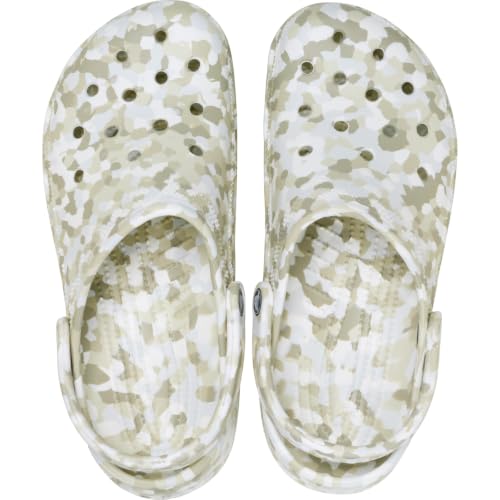 Image of Crocs Unisex Classic Clogs - Seasonal Graphic Summit White /Multi Mens 3 Womens 5 Medium