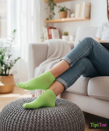 Image of Tipi Toe Women's 20 Pack Colorful Low Cut Socks - Lightweight, Breathable Design for All-Day Comfort Sizes 9-11 /10-13