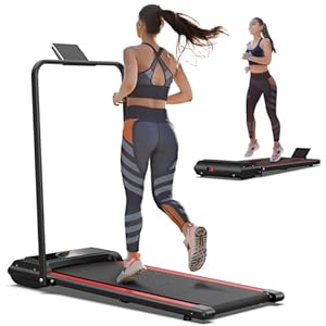 Walking Pad,Max 2.5 HP Portable Under Desk Treadmill,265LBS Capacity Installation-Free Treadmills for Home & Office Small,Remote Control LED Display