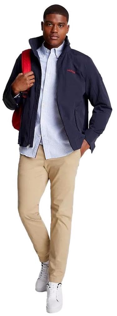 Tommy Hilfiger Adaptive BT-Core Flex Poplin RF Shirt Mw0mw35095 Camisa de Manga Larga Hombre (Pack de 1)