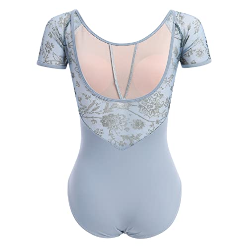 Justaucorps de ballet floral dos nu de qualité supérieure