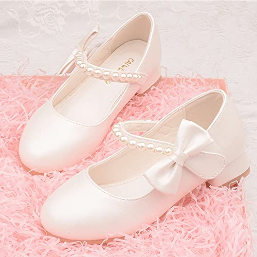 Toddler Girls Mary Janes Shoes Low Heel Ballet Flats Wedding Party Bowknot Girls Dress Shoes for Kids Back to School Shoes3