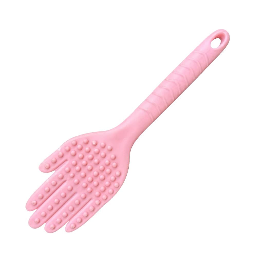 Spanking Paddle for Sex Adult Play,Textured Rubber Palm Shaped Slapper Sex Paddle, Bumps Flexible Flirt Toy for SM Bondage Game BDSM Adult Sex Toys,for Couple/Women/Gay (Pink)