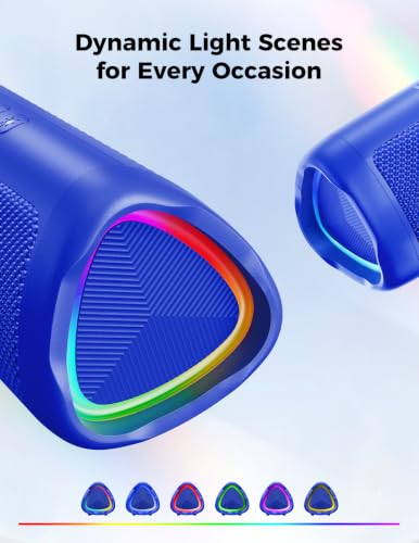 Image of Bluetooth Speaker, 20W HD Sound, Portable Wireless, IPX5 Waterproof, Up to 24H Playtime, TWS Pairing, for Home /Party /Outdoor /Camping /Beach Essentials, Electronic Gadgets, Birthday Gift (Blue)