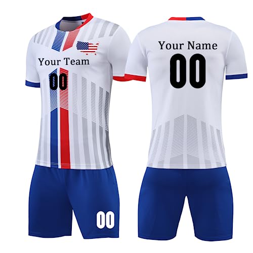 Custom Soccer Shirts and Shorts for Kids Adults Youth Soccer Jerseys for Team Uniforms With any Name Number Logo