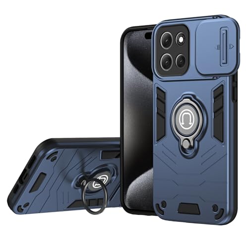 Motorola Moto G86 �P�[�X�p�L�b�N�X�^���h & �X���C�h�J�����J�o�[�t���A�ϏՌ��R���O���[�h�P�[�X���ȕی�J�o�[ Motorola Moto G86 �d�b�ƌ݊�������(Blue)