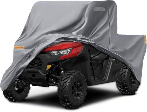 Image of Waterproof UTV Cover Compatible with Polaris, 6 Layers Outdoor Cover with Air Vents, Door Zipper and Windproof Buckles for Rain Snow Dust Protection (RZR-2 Door)