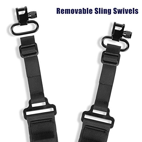Yutetuter 2-Pack Gun Sling With Shotgun Shell Holder 25 Shells Two Point Sling Length Adjustable Strap With Removable Swivel 40” To 50” #TOP4