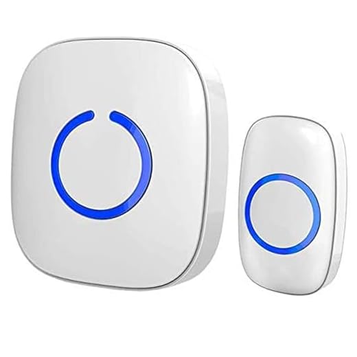 SadoTech Wireless Doorbells for Home - Adjustable Volume with 52 Chimes, Easy-to-Use, Weatherproof Wireless Doorbell w/LED Flash, White