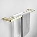 Portarrollos de baño 50 cm Oro rosa Cepillado Cuarto de baño Estante de esquina Riel doble Montaje en pared Acero inoxidable 304 Leekayer de 23,6 pulgadas