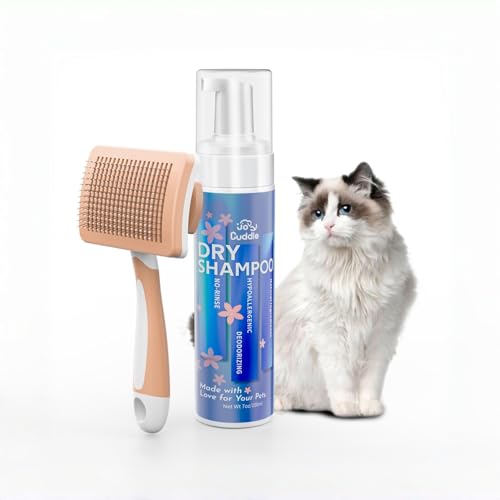 Waterless Cat Shampoo with Brush