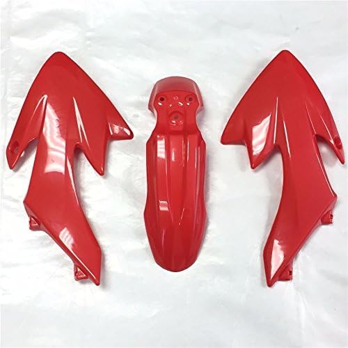 Miniatura 5 de HONGK- Kit de guardabarros de plástico rojo Motorctcly, kit de carenado de trabajo corporal compatible con CRF XR XR50 CRF50 Clone 125CC Pit Dirt