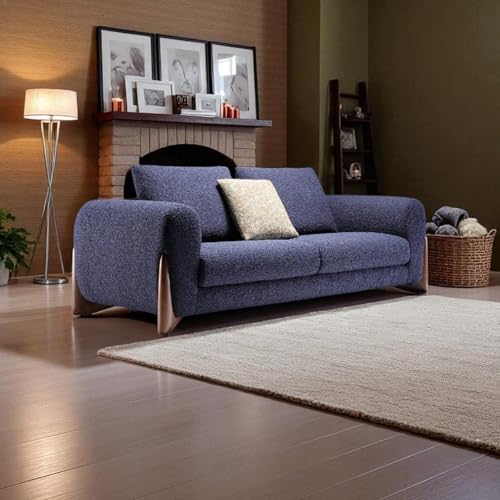 Image of Luxury Sofa Set Luxury Chesterfield Sofa in for Home Living Room & Office (Three Seater Blue)